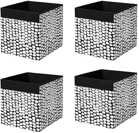 Generisch DRÖNA Fach Box (4er Pack), schwarz/weiß, 33x38x33 für Kallax