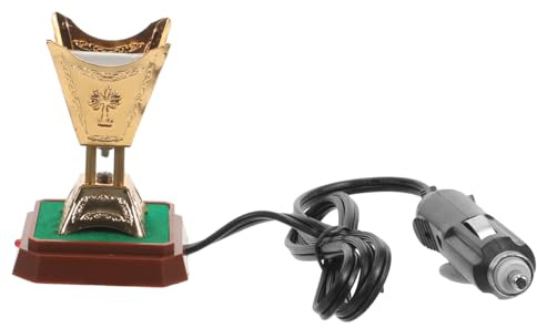 MAGICLULU Bruciatore Di Elettrico Per Auto Incensiere Elettrico in Mediorientale Bruciatore Di Design Vintage Compatto e Leggero Per Aromatizzare e Rilassare