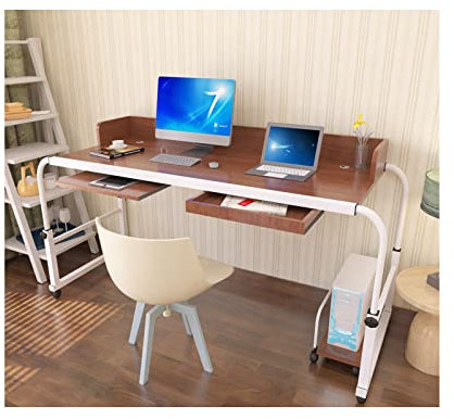 Ausziehbarer Rolltisch für die Mobilität über dem Bett, Überbetttisch, Laptoptisch, Überbettschreibtisch, Rollbarer Laptopständer, Überbettschreibtisch, Rollbarer Laptopschreibtisch, Nachtti