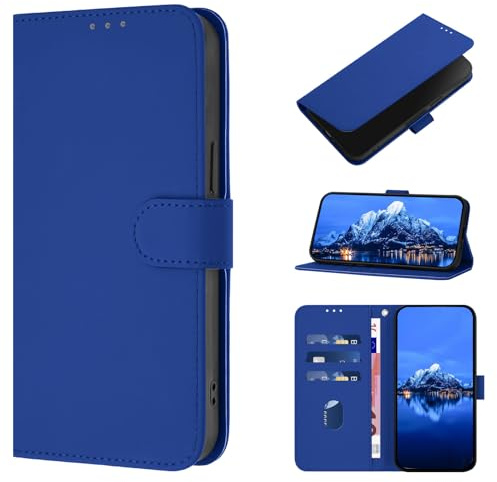 CASEONJAN für iPhone 12 / iPhone 12 Pro Hülle, PU Lederhülle Schutzhülle Klapphülle mit Kartenhalter, Stoßfestes Flip Cover Wallet Case für iPhone 12 / iPhone 12 Pro Handyhülle (Dunkelblau)