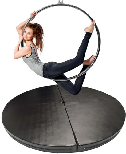 Aerial Hoop Crash Mat, Thick Foldable Safety Pad for Home Gym, Dance Pole and Ring Training
