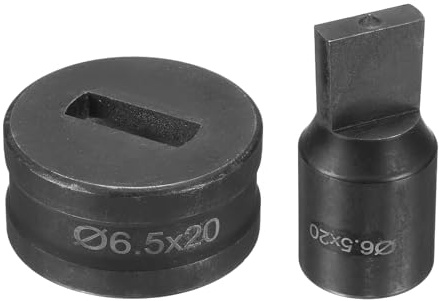 QUARKZMAN Punzone Idraulico Per Foro Φ6.5×20mm Foro A Scanalatura Acciaio 40Cr Kit Per Punzonatrice Elettrica CH70 Nero