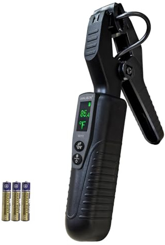 VANLISON Clamp On Wireless Temperature Probe – High Accuracy Pipe Thermometer Meter for HVAC, Refrigeration & AC Systems, Range -58°F to 302°F, Battery-Powered, Easy-Read Display with Backlight