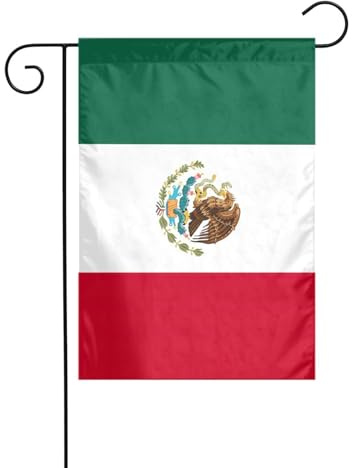 Bandera de México con estampado de bandera de México para jardín, decoración de césped de Navidad de doble cara para patio exterior