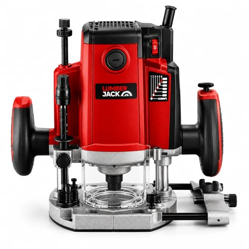 Lumberjack 1/2 Plunge Router Tool Wood Router 2200W, Variable Speed 240V | Variable Speed