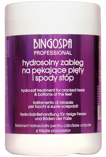 BINGOSPA Saltbehandling för trasiga och spruckna hälar och fötter, pedikyr, fotvård - 1 kg