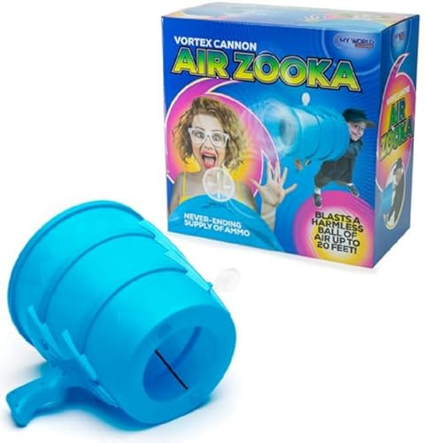 Funtime Gifts AIR ZOOKA – Fun Air Blaster Toy for Kids & Adults, Blasts a Harmless Ball of Air up to 20 Feet, Never Ending Supply of Ammo - Indoor & Outdoor Play