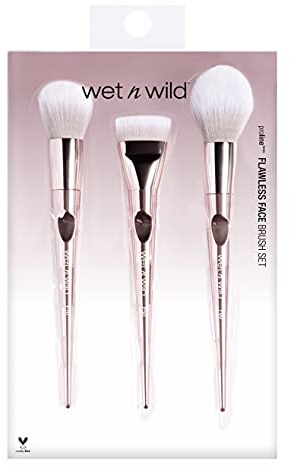 Wet n Wild, Set de Brochas Profesionales de Maquillaje, Set con 3 Brochas, Libre de Crueldad, Productos No Testados en Animales 120 g
