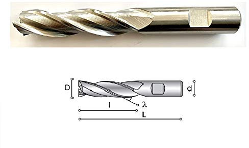 CARMON CL 17 FRESA FRESE CILINDRICHE A CANDELA TRE TAGLIENTI HSS+8% Co DIN 844B-4 mm