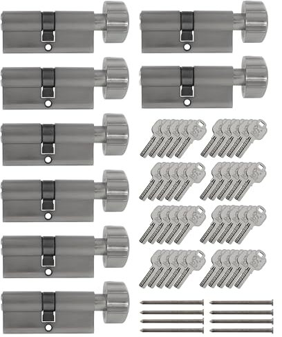 8x Knaufzylinder KD 80 mm 40/40 gleichschließend inkl. 40 Schlüssel
