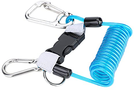 Tauch-Zubehör Sicherheits-Schnellkupplung Federkabel Lanyard Blau