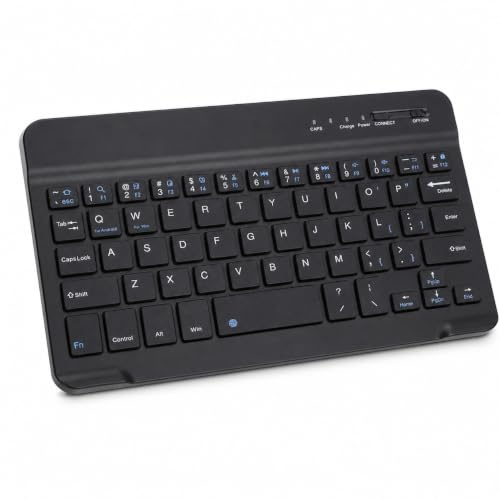 Elprico Mini tastiera Bluetooth, tastiera Bluetooth wireless in lega di alluminio Tastiera wireless portatile da 7-8 pollici per Android IOS