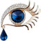 Damen-Brosche, Zerreißt Auge Design Brosche Rhinestone, Brosche Kreative Augen Tränen Corsage, Kleidung Dekoration Damen Brosche Schmuck Zubehör Legierung Brooch Kreative Broschen (Blau)
