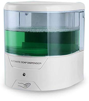 LIUXIUER Dispenser di Sapone in Schiuma da 600 Ml, Dispenser di Disinfettante per Mani Automatico Intelligente Liquido Touchless Sensore di Movimento A Parete per Bagno WC Cucina
