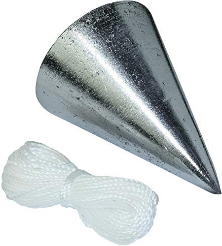 AERZETIX - C45846 - Fil à Plomb en Forme Toupie - Outillage/Accessoire à Main pour la Construction de Bâtiment - La Maçonnerie/Maçon/Mur en Brique/en Parpaing/en Béton - Cordeau/Cordelette de 5m