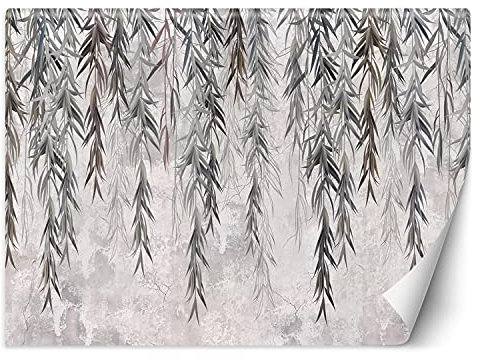 Feeby Fotomurales Follaje Colgante Plantas Naturaleza 100x70 cm Gris Tejido No Tejido Papel Tapiz Fotográfico Decorativos Murales Dormitorio Oficina Hotel Spa Botánica Fondo De Niebla