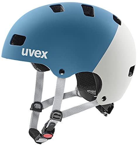 uvex kid 3 cc - robust cykelhjälm för barn - individuell storleksanpassning - optimerad ventilation - dark cyan - rhino matt - 51-55 cm