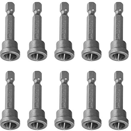 10 Stück Trockenbau-Schraubendreher-Bits, 50 mm Ph2 magnetischer Phillips-Schraubendreher-Bit, geeignet für die Installation von Gipskartonschrauben
