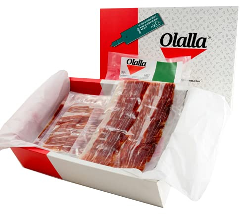 1 kg Epaule Jambon Iberique Tranche Cru au Couteau - Jamon Iberico Espagnol Cru - Charcuterie Ibérique Espagne Panier Gourmand - (10 packs 100 gr)