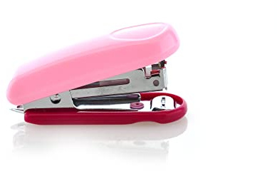 Heftgerät MICRO IDEAL CASE - Heftgerät für bis zu 30 Blatt -REF.1120-R - Geschlossene Heftklammern - Heftklammern Nr. 10 - Mit Entfernen von Heftklammern - von SDI by Office Box (Rosa)