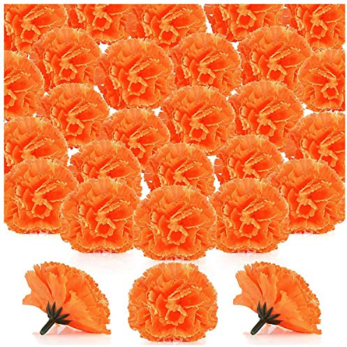 Dropfree Orange Ringelblumen KöPfe Bulk, 100 StüCke KöPfe für Girlanden, Seiden Ringel Blumen GefäLschte Blumen