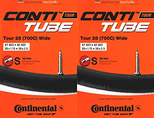 2X Continental Tour 28 Wide SV 42 mm (47-622/62-622) 28 Zoll Fahrrad Schlauch