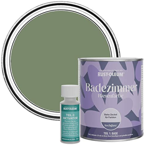 Rust-Oleum wasserfeste grün Fliesenfarbe für Badezimmer in Hochglanz Finish - Buchsbaum 750ML