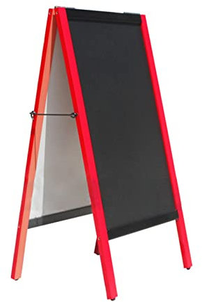 Stehendes Kreidetafel-Schild Mit A-Rahmen, Rotes Gehwegschild Mit Holzrahmen, Doppelseitige Menü-Kreidetafel Für Hochzeitsfeier Im Restaurant, Geschäft