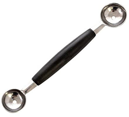 Stainless Steel Double-End Melon and Ice Cream Baller Scoop - HalfFashion Design Fruit Spoon for Watermelon Dessert Cookie Dough Cake Pops