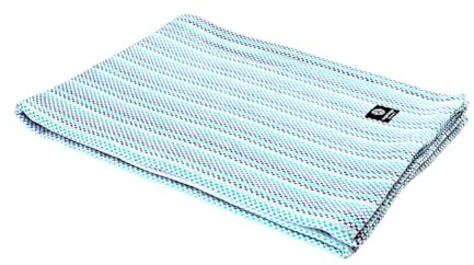 Hugger Mugger Cotton Yoga Blanket - Multi-Blue - Soft but Firm, Cofortable Support, Great Prop for Yoga