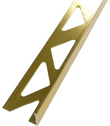 10 x Brushed Gold Metal 12.5mm Tile Trim