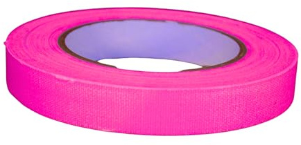 UV FLOOR - Gaffer Adhésif Rose Fluo 19mm X 25M - Gaffer Qualité Premium - Accessoire Fluorescent - Fête - Bande Adhésive Décorative -