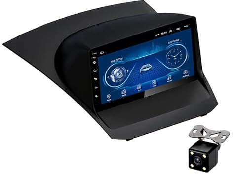 WY-Car Android 12 Car Stereo para Ford Fiesta 2009-2017 Navegación GPS Pantalla Táctil de 9 Pulgadas Reproductor Multimedia MP5 Radio Receptor de Satélite Soporte WiFi FM RDS SWC USB Bluetooth Cámara