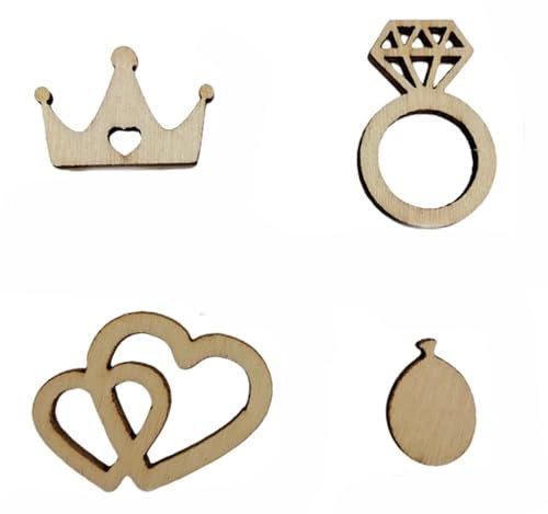 SMTCM Streudeko Holz Konfetti Kommunion Deko 100 Stück Tischdeko Taufe Junge Mädchen Konfirmationdeko Gender Reveal Party Deko Fische Tauben Kreuz Holz Deko Für Firmung Babyshowerparty Tauf Deco