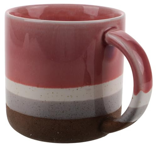 Ciieeo Handgefertigte Keramiktasse Große Keramik-Kaffeetasse Rustikale Steinzeug-Tasse Vintage-Teetasse Mit Henkel Für Büro Und Zuhause 301–400 Ml
