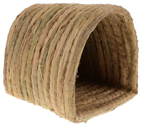 MERRYHAPY Cama De Paja Tejida para Mascotas Nido para Hámster y Conejos s para Pequeños Animales como Pájaros o Roedores