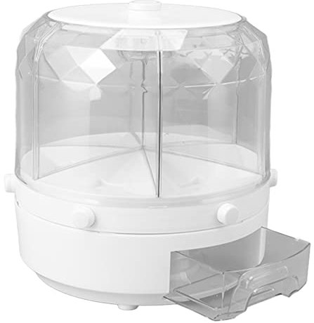 shenruifa Dispensador de arroz, dispensador de arroz Giratorio, Capacidad de 13,2 kg, 6 Rejillas, Salida hermética con un Clic, contenedor de Almacenamiento de Alimentos Secos, Granos de Cereales