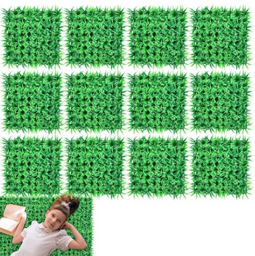 Gkumgwo Paneles de pared para plantas artificiales, paneles de pared de boj, paneles de boj artificiales de 25,4 x 25,4 cm, telón de fondo para setos de plantas, pantalla de privacidad para