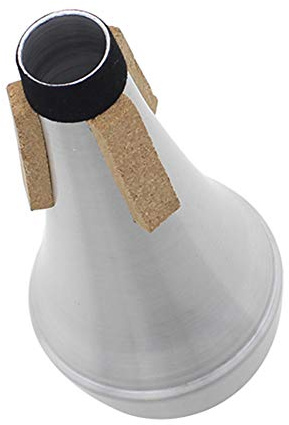 Looks Trompeten-Straight-Dämpfer-Ersatz-Kork-Aluminiumlegierung, Tragbarer Mini-Dämpferdämpfer für Trompeteninstrumentenzubehör