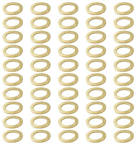 YIXISI 50 Pezzi 10.2x15x1 mm Rondelle per Cerniere Porte, Anelli per Cerniere per Porte, Anelli per Porte Camera Rondelle, Rondelle Della Porta, per Cerniere Porte, Ottone