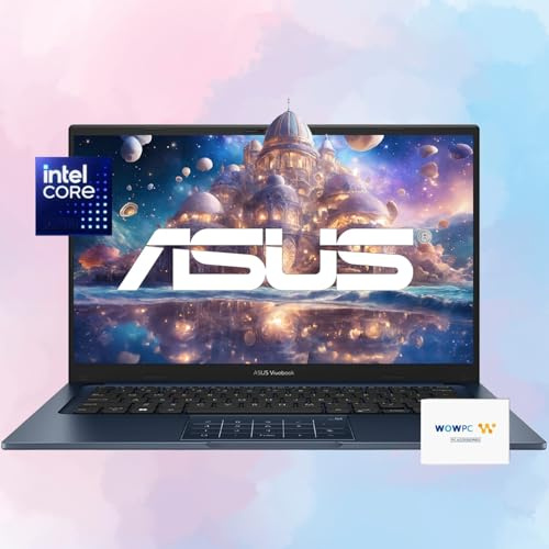 ASUS VivoBook Laptop | 24GB RAM | 512GB PCIe SSD Storage | Display FHD da 14 pollici | Processore Intel 6 Core di 12a generazione | Bluetooth | HDMI | Sottile e leggero | Windows 11 | w/WOWPC Recovery