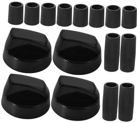 Universelle Herdknöpfe 1 Satz Kunststoff Schwarz 6mm 8mm | Gas und Elektroherde, Einfache Installation, Praktische Austauschlösung, 1 Satz