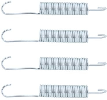 Briny River 4pcs 115x14x1.9mm Recliner Springs Galvanized Steel Dual Hook Tension Springs Replacement Part Suitable for Recliner Chairs and Sofas