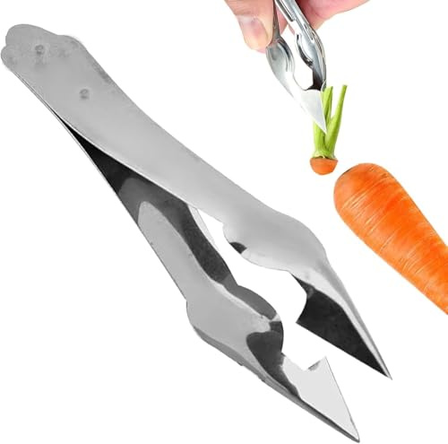 Erdbeerhüller Set, Edelstahl Obstentferner, Stielentferner für Erdbeeren, Tomaten und Gemüse