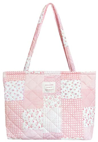 Sunwel Fashion Top Zipper Floral Quilted Bag Small Tote Bag for Women