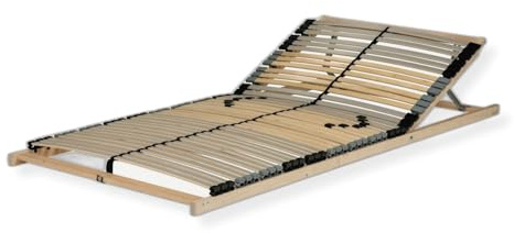 Sleepneo Lattenrost 90x200 cm - Kopfteil verstellbar 42 Latten 7-Zonen Traglast ca. 150 Kg Birken und Buchenschichtholz Selbstmontage Made in Germany