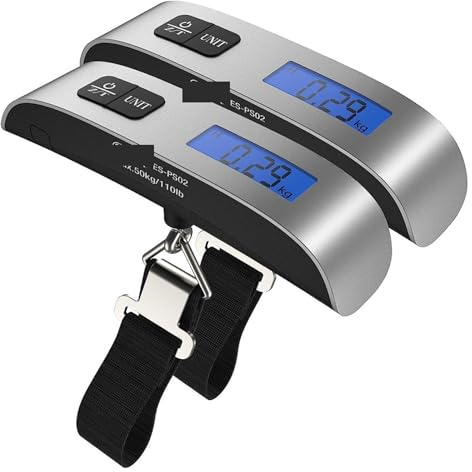 Bilance da cucina, 2PCS Portatile Da Viaggio 50KG/110LB Bilancia Elettronica Digitale Dei Bagagli Regalo for La Valigia del Viaggiatore Palmare Bilancia