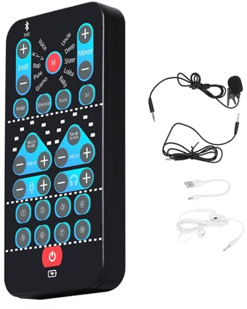 Mini Cambiador de Voz: Dispositivo de Efectos de Sonido portátil | multifuncional con ocho modulaciones fijas, herramienta de alteración de voz externa | Disfraz de voces para actuaciones de e