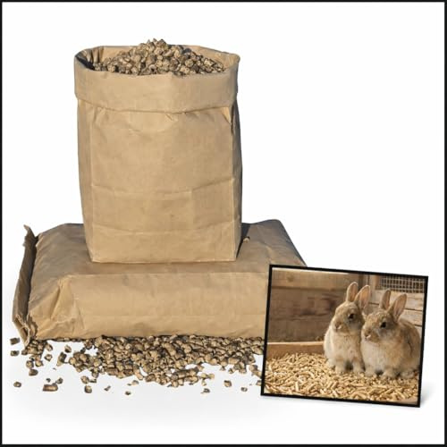 Strohpellets Tiereinstreu aus 100% Weizenstroh, 5 kg, Staubarm und Saugfähig für Hamster, Hasen, Katzen, Meerschweinchen, Geflügel und weitere Kleintiere