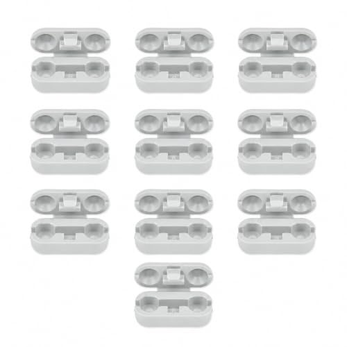 EFIXS Rollo Kettenverbinder, 10 Stück, PVC Grau, bis 4,5 mm | Werkzeugloser Clip-Verschluss für Kugelketten – Rollo, Jalousie & Lamellenvorhang reparieren in Sekunden